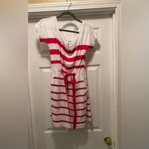 Red and White Striped Dress